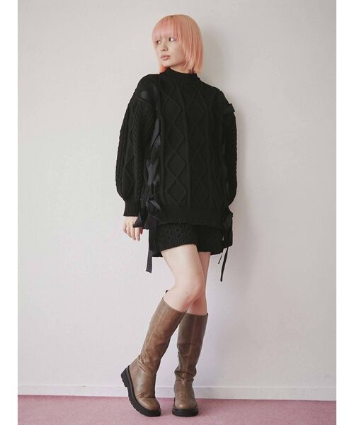 merry jenny(メリージェニー)の「ribbon ribbon knit PO(ニット/セーター・レディース・アイボリー/ブラック/レッド・FREE)」の21枚目の写真