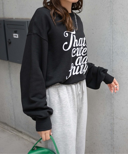 WEGO（ウィゴー）の「WEGO/グラフィックプルオーバー（スウェット・レディース・ブラック/ネイビー/オフホワイト/ピンク/サックスブルー/ホワイト/オートミール/ブラック系その他/ブルー/レッド/ホワイト系その他・FREE）」の13枚目の写真