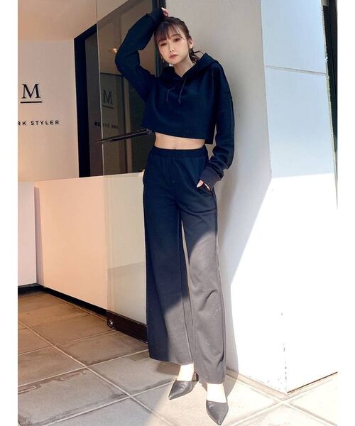 ジェイダ セットアップ ワイド スウェット パンツ トップス gyda GYDA（ジェイダ）の「【セットアップ着用可】ワイドスウェットパンツ