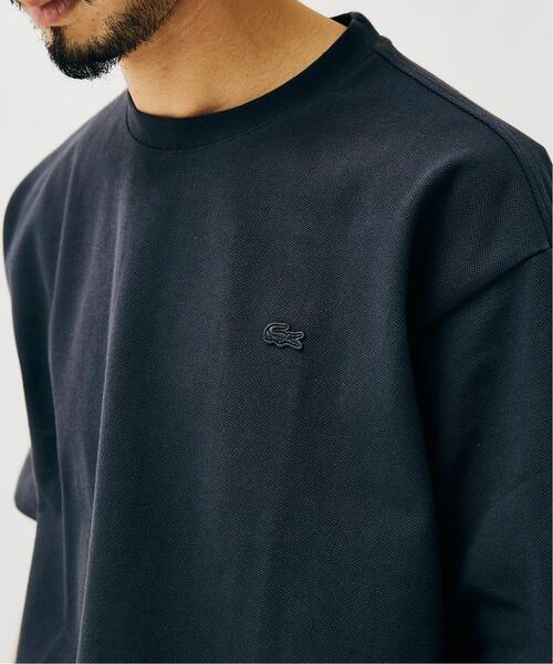【新品】LACOSTE JSr別注 オーバーサイズ ヘビーピケ ロンT 黒 4 LACOSTE tシャツ 「LACOSTE / ラコステ」別注 オーバーサイズ