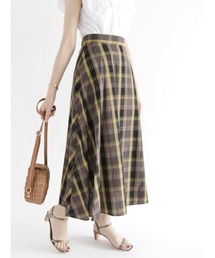 チェックフレアスカート