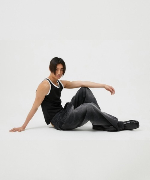 ESC STUDIO(イーエスシースタジオ)の「【ESC STUDIO/イーエスシースタジオ】washing denim pocket pants/ウォッシング デニム ポケット パンツ ジーンズ ワイドデニムパンツ(デニムパンツ・メンズ・ブラック/ブルー・01/02)」の3枚目の写真