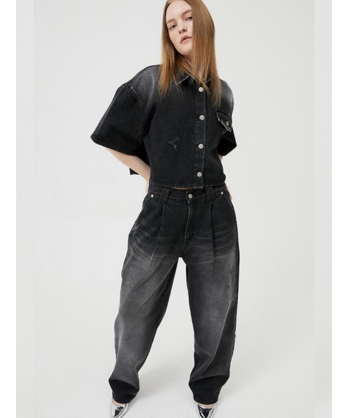 ESC STUDIO(イーエスシースタジオ)の「【ESC STUDIO/イーエスシースタジオ】washing denim pocket pants/ウォッシング デニム ポケット パンツ ジーンズ ワイドデニムパンツ(デニムパンツ・メンズ・ブラック/ブルー・01/02)」の11枚目の写真