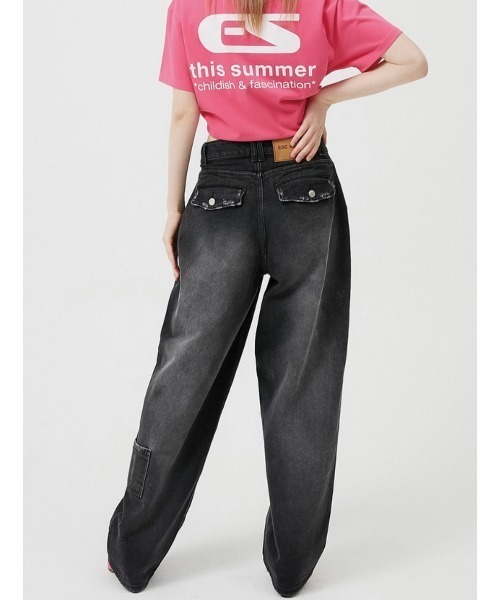 ESC STUDIO(イーエスシースタジオ)の「【ESC STUDIO/イーエスシースタジオ】washing denim pocket pants/ウォッシング デニム ポケット パンツ ジーンズ ワイドデニムパンツ(デニムパンツ・メンズ・ブラック/ブルー・01/02)」の20枚目の写真
