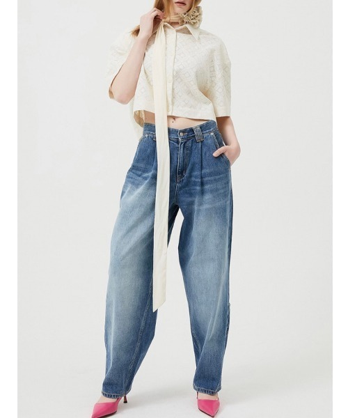 ESC STUDIO(イーエスシースタジオ)の「【ESC STUDIO/イーエスシースタジオ】washing denim pocket pants/ウォッシング デニム ポケット パンツ ジーンズ ワイドデニムパンツ(デニムパンツ・メンズ・ブラック/ブルー・01/02)」の22枚目の写真
