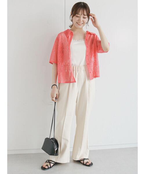 ehka sopo(エヘカソポ)の「総レースシャツ(シャツ/ブラウス・レディース・ブラック/オフホワイト/サックスブルー/ピンク・フリ-)」の13枚目の写真