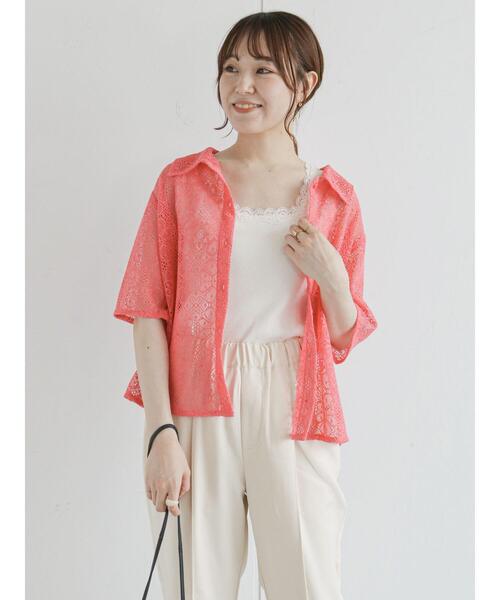 ehka sopo(エヘカソポ)の「総レースシャツ(シャツ/ブラウス・レディース・ブラック/オフホワイト/サックスブルー/ピンク・フリ-)」の17枚目の写真