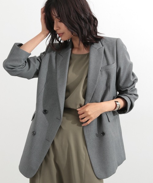 BARNYARDSTORM(バンヤードストーム)の「BARNYARDSTORM / ドライタッチジャケット(テーラードジャケット・レディース・グレー/ベージュ・1/0)」の9枚目の写真