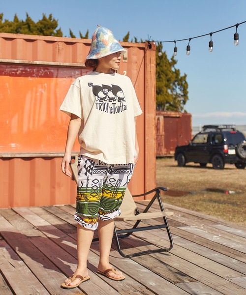 チャイハネ（チャイハネ）の「【チャイハネ】TRIO the TONTTARO サウナメンズTシャツ（Tシャツ/カットソー・メンズ・ネイビー/グリーン/ホワイト・FREE）」の8枚目の写真