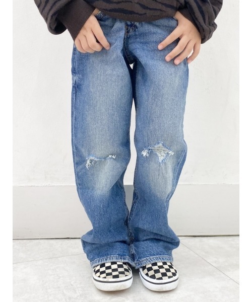 GAP(ギャップ)の「ハイライズ オーガニックコットン '90s ルーズデニム (キッズ)(デニムパンツ・キッズ・ライトブルー/ライトインディゴブルー・120cm/130cm/140cm/150cm/155cm/160cm)」の3枚目の写真