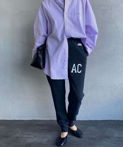 AMERICANA（アメリカーナ）の「[Americana×JEANS FACTORY/アメリカーナ×ジーンズファクトリー] 別注 AC ロゴプリントスウェットパンツ（スウェットパンツ・レディース・アイボリー/スミクロ/グリーン・S/M）」の22枚目の写真