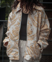 GLOSTER | 【GLOSTER/グロスター】ゴブラン柄ブルゾン アンティーク調 レトロ ジオメトリックパターン(ブルゾン)