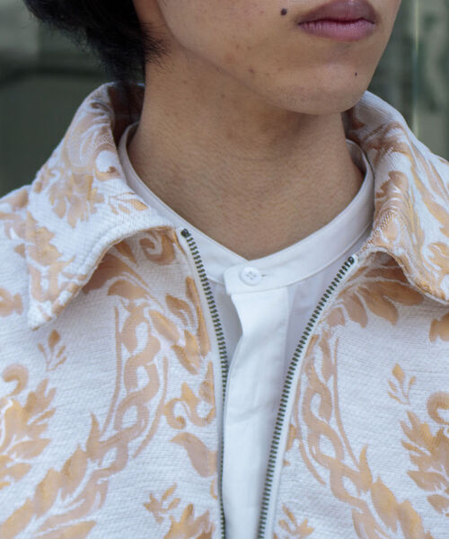 GLOSTER(グロスター)の「【GLOSTER/グロスター】ゴブラン柄ブルゾン アンティーク調 レトロ ジオメトリックパターン(ブルゾン・メンズ・ホワイト系その他/ブルー系その他・S/M/L)」の19枚目の写真