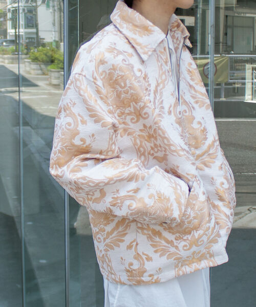 GLOSTER(グロスター)の「【GLOSTER/グロスター】ゴブラン柄ブルゾン アンティーク調 レトロ ジオメトリックパターン(ブルゾン・メンズ・ホワイト系その他/ブルー系その他・S/M/L)」の21枚目の写真