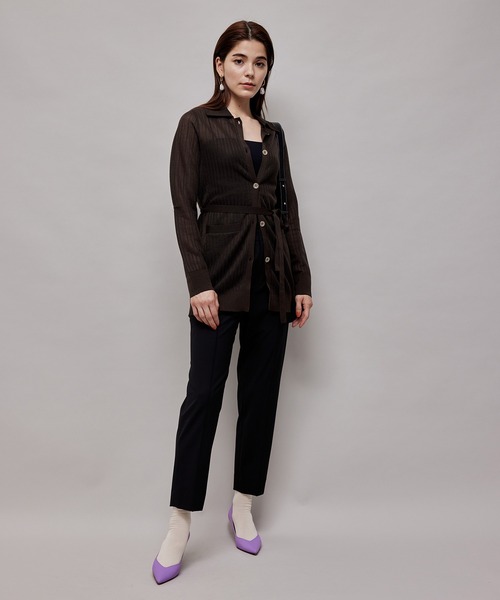 ROPE'(ロペ)の「ストレッチピンタックシガレット美脚パンツ(その他パンツ・レディース・ブラック/ベージュ/ベージュ系その他2/パープル・36/38/40)」の20枚目の写真