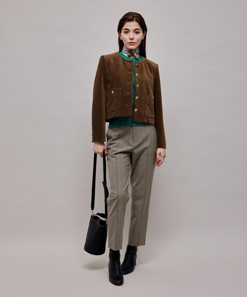 ROPE'(ロペ)の「ストレッチピンタックシガレット美脚パンツ(その他パンツ・レディース・ブラック/ベージュ/ベージュ系その他2/パープル・36/38/40)」の10枚目の写真