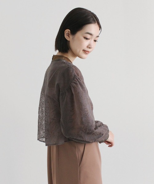 kaene（カエン）の「フラワーフロッキーカーディガン（カーディガン/ボレロ・レディース・ブラック/ベージュ/ブラウン・FREE）」の16枚目の写真