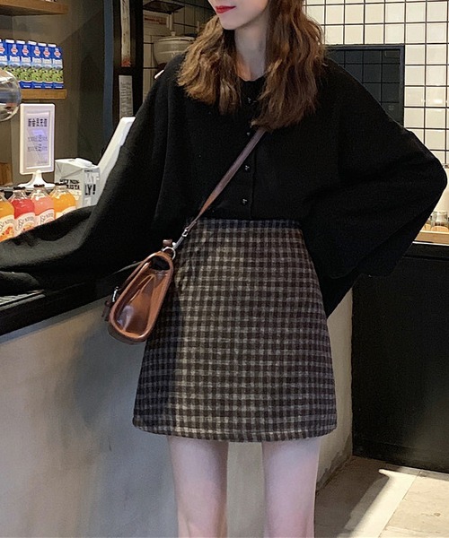 レディース スカート aライン チェックスカート ミニスカート ハイウエスト チェック柄 学院風 学生 通学 きれいめ 可愛い 着痩せ 秋 冬服 タイトスカート 送料無料ミニ丈 Aライン スカート レディース チェック柄