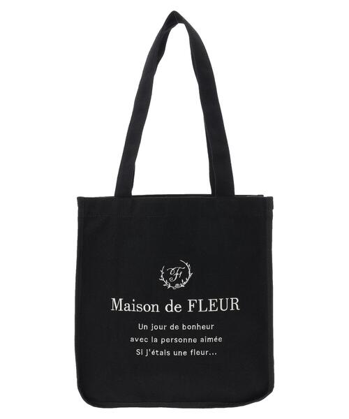 Maison de FLEUR（メゾンドフルール）の「パイピングスクエアトートバッグ（トートバッグ・レディース・ブラック/アイボリー・FREE）」の20枚目の写真