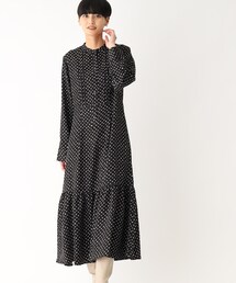 OPAQUE.CLIP | ニュアンスドット　ピンタックワンピース(ワンピース)