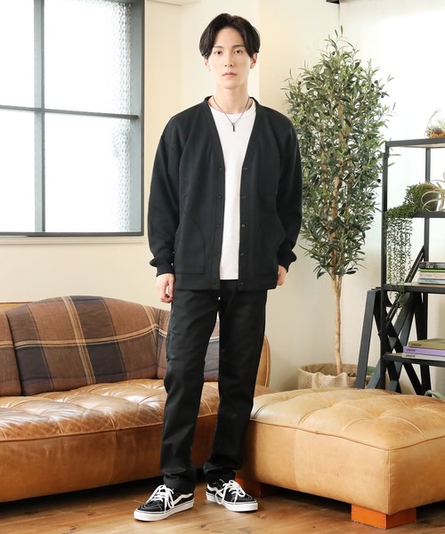 TopIsm(トップイズム)の「【2022】 ワイドシルエット 無地Vネックカーディガン(カーディガン/ボレロ・メンズ・グレー/グリーン/ブラック・L/M)」の7枚目の写真