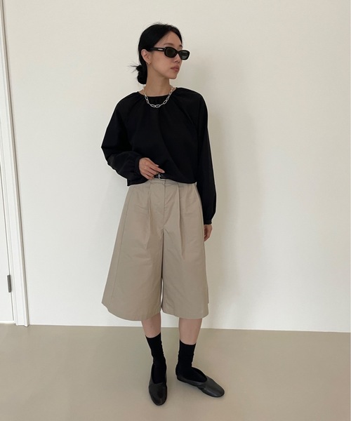 Didot.showroom(ディドット ショールーム)の「バックリボンクロップブラウス(シャツ/ブラウス・レディース・ホワイト/クリーム/ブラック・FREE)」の12枚目の写真