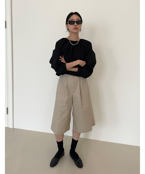 Didot.showroom(ディドット ショールーム)の「バックリボンクロップブラウス(シャツ/ブラウス・レディース・ホワイト/クリーム/ブラック・FREE)」の13枚目の写真