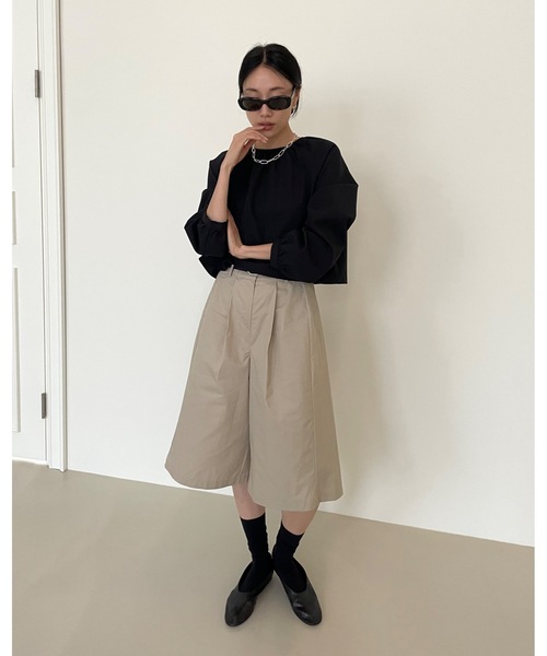 Didot.showroom(ディドット ショールーム)の「バックリボンクロップブラウス(シャツ/ブラウス・レディース・ホワイト/クリーム/ブラック・FREE)」の14枚目の写真