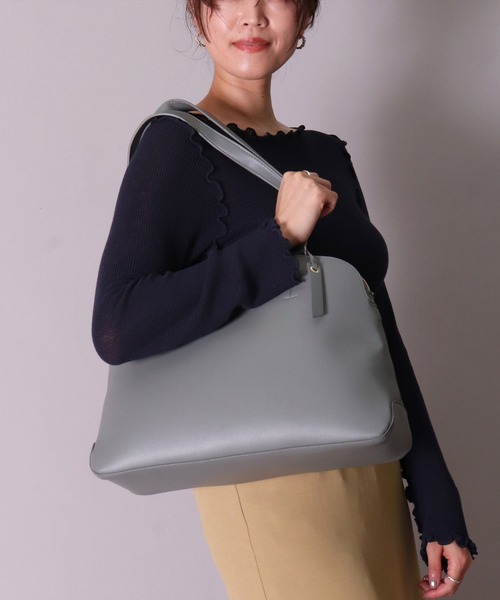Legato Largo（レガートラルゴ）の「(LF)【Legato Largo】【かるいかばん】フェイクレザー A4 トートバッグ（トートバッグ・レディース・ブラック/アイボリー/ブルーグレー/グレイッシュベージュ・ONE SIZE）」の20枚目の写真