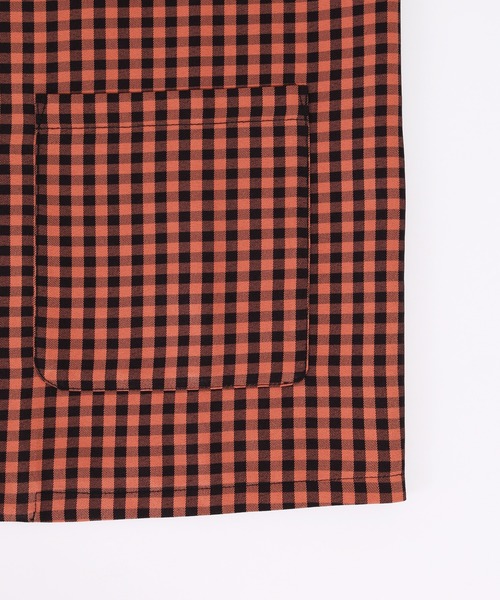 WC（ダブル シー）の「ブラックギンガムジャケット（テーラードジャケット・レディース・オレンジ/レッド/グリーン・FREE）」の16枚目の写真