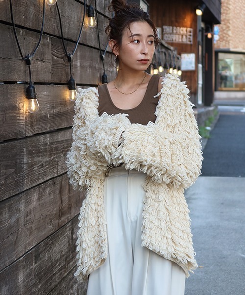 CREDONA（クレドナ）の「ループフリンジカーディガン（カーディガン 