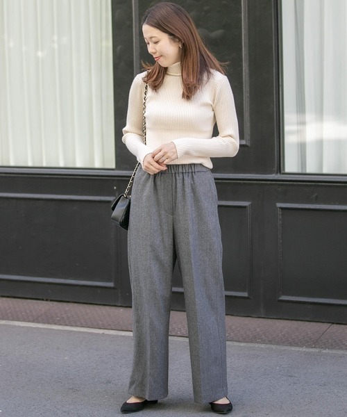 URBAN RESEARCH Sonny Label（アーバンリサーチサニーレーベル）の「『UR TECH』タートルネックリブニット（ニット/セーター・レディース・ブラック/レッド/ナチュラル/キャメル・FREE）」の10枚目の写真