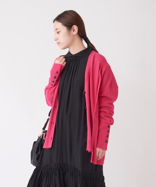 LANVIN en Bleu(ランバンオンブルー)の「【VERY掲載】マルチウェイニットカーディガン(カーディガン/ボレロ・レディース・オレンジ/ピンク/オフホワイト/ブラック/ブルー・38)」の5枚目の写真