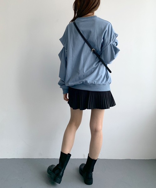 OLIVE des OLIVE（オリーブデオリーブ）の「消しプリーツミニスカート（スカート・レディース・アイボリー/ブラック・FREE）」の15枚目の写真