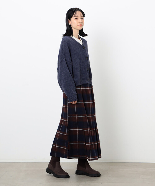 ONIGIRI（オニギリ）の「チェック柄　マーメイド風スカート（スカート・レディース・ネイビー/グリーン・M/L）」の13枚目の写真