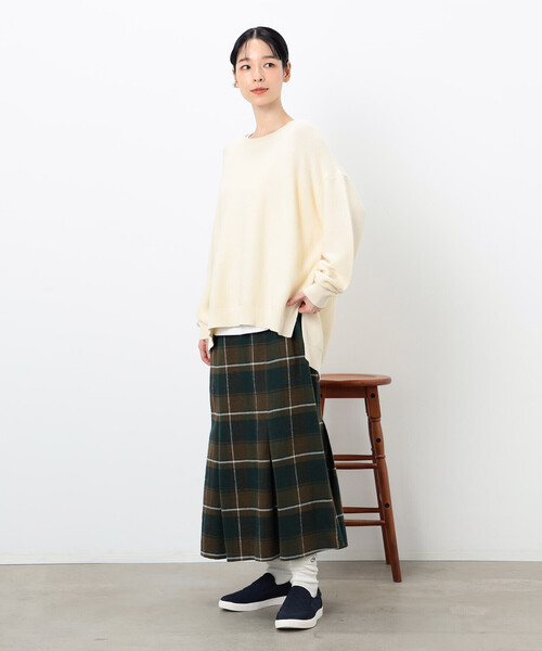 ONIGIRI（オニギリ）の「チェック柄　マーメイド風スカート（スカート・レディース・ネイビー/グリーン・M/L）」の19枚目の写真