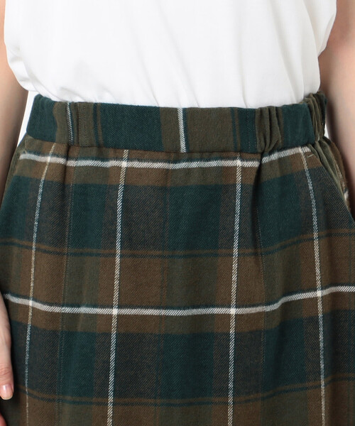 ONIGIRI（オニギリ）の「チェック柄　マーメイド風スカート（スカート・レディース・ネイビー/グリーン・M/L）」の10枚目の写真