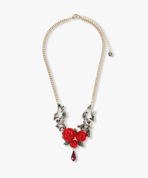 ANNA SUI ローズ モチーフ ネックレス 薔薇 アナスイ