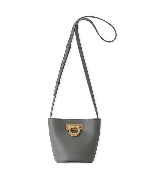 Mila Owen（ミラオーウェン）の「キーモチーフマイクロバケットバッグ（ショルダーバッグ・レディース・アイボリー/キャメル/グレー/ブラック・FREE）」の5枚目の写真