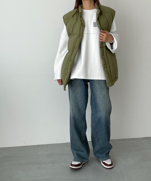 CANAL JEAN（キャナルジーン）の「RCW BLUE LABEL(ブルーレーベル) "common"裏起毛トレーナー（スウェット・レディース・ヘザーグレー/ブラック/ホワイト・ONE SIZE）」の7枚目の写真