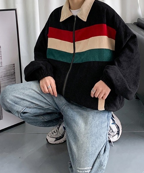 Auntie Rosa（アンティローザ）の「コーデュロイラインジャケット（ブルゾン・レディース・ブラック・MEDIUM/LARGE/X-LARGE/XX-LARGE）」の3枚目の写真