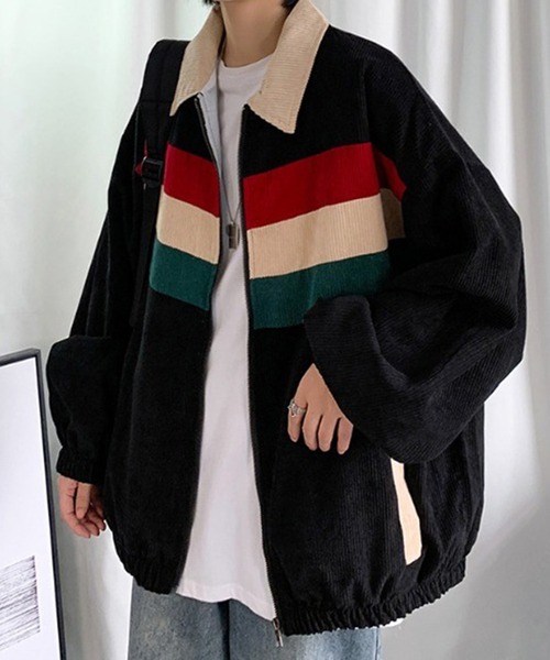 Auntie Rosa（アンティローザ）の「コーデュロイラインジャケット（ブルゾン・レディース・ブラック・MEDIUM/LARGE/X-LARGE/XX-LARGE）」の5枚目の写真