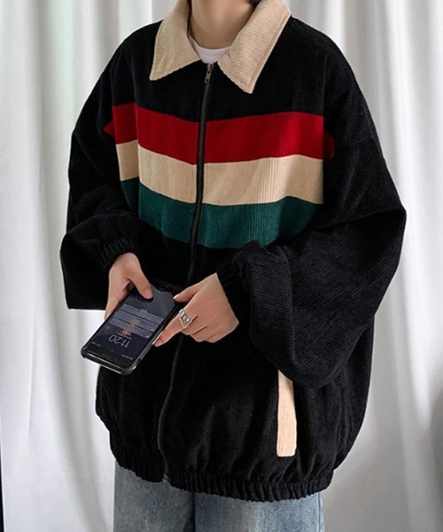 Auntie Rosa（アンティローザ）の「コーデュロイラインジャケット（ブルゾン・レディース・ブラック・MEDIUM/LARGE/X-LARGE/XX-LARGE）」の8枚目の写真