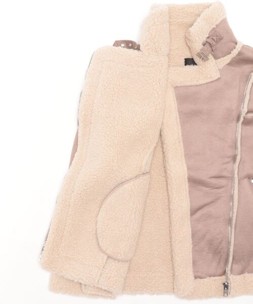 clear（クリア）の「ムートンオーバーダブルジャケット（ムートンコート・レディース・ベージュ/アイボリー・F）」の11枚目の写真