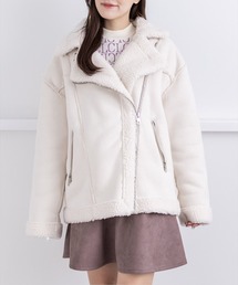 clear | ムートンオーバーダブルジャケット(ムートンコート)