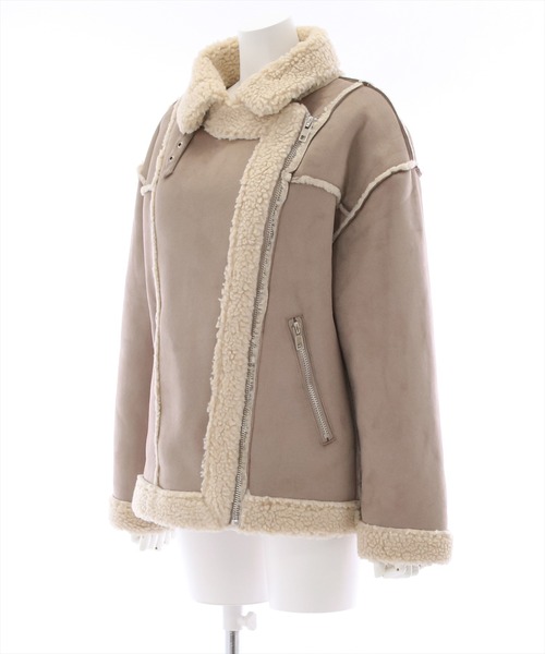 clear（クリア）の「ムートンオーバーダブルジャケット（ムートンコート・レディース・ベージュ/アイボリー・F）」の3枚目の写真