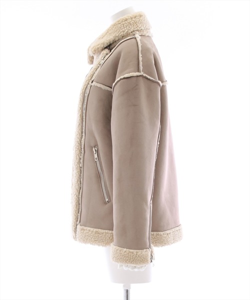 clear（クリア）の「ムートンオーバーダブルジャケット（ムートンコート・レディース・ベージュ/アイボリー・F）」の4枚目の写真