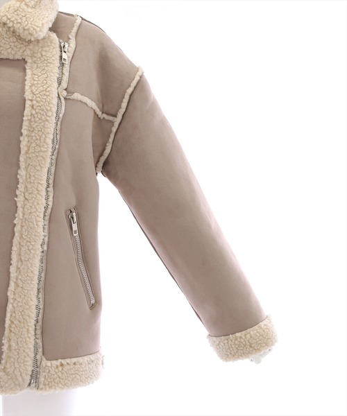 clear（クリア）の「ムートンオーバーダブルジャケット（ムートンコート・レディース・ベージュ/アイボリー・F）」の8枚目の写真