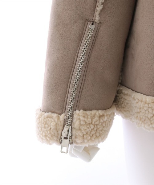 clear（クリア）の「ムートンオーバーダブルジャケット（ムートンコート・レディース・ベージュ/アイボリー・F）」の9枚目の写真