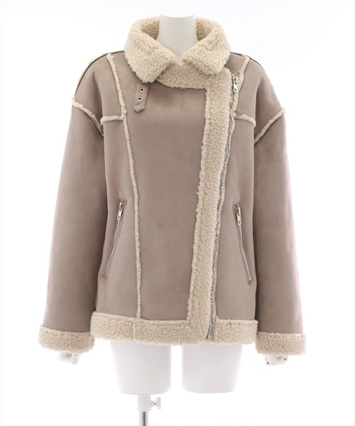 clear（クリア）の「ムートンオーバーダブルジャケット（ムートンコート・レディース・ベージュ/アイボリー・F）」の21枚目の写真
